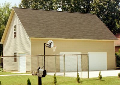 Multi-door garage built by MasterCraft Construction