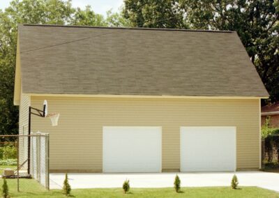 Multi-door garage built by MasterCraft Construction