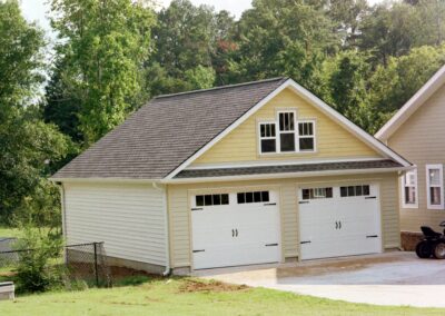 Multi-door garage built by MasterCraft Construction