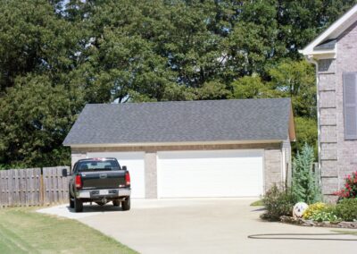 Multi-door garage built by MasterCraft Construction
