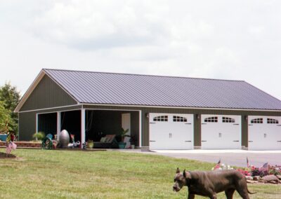 Multi-door garage built by MasterCraft Construction