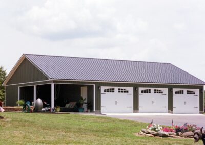 Multi-door garage built by MasterCraft Construction