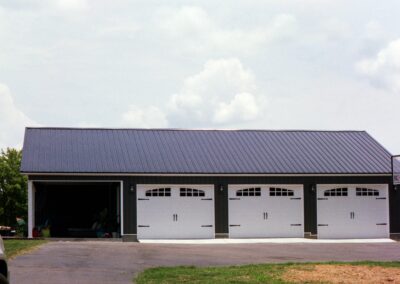 Multi-door garage built by MasterCraft Construction