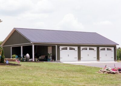 Multi-door garage built by MasterCraft Construction