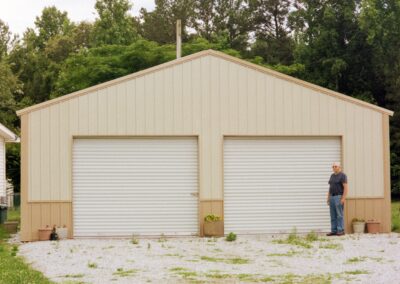 Multi-door garage built by MasterCraft Construction