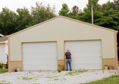 Multi-door garage built by MasterCraft Construction
