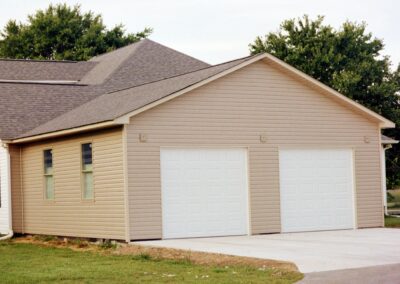 Multi-door garage built by MasterCraft Construction