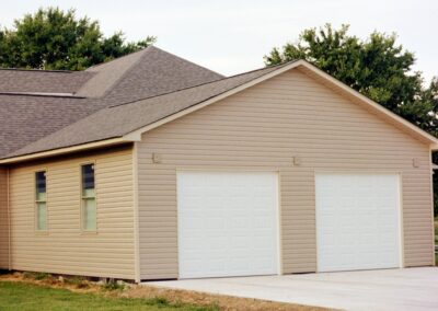 Multi-door garage built by MasterCraft Construction