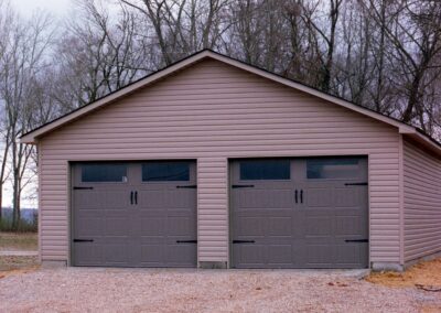 Multi-door garage built by MasterCraft Construction