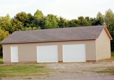 Multi-door garage built by MasterCraft Construction