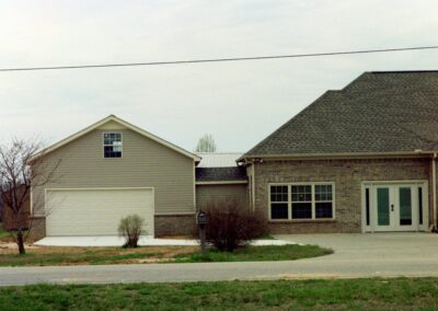 Garage with upper bonus room built by MasterCraft Construction