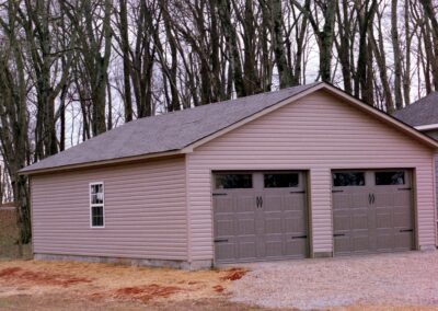 Multi-door garage built by MasterCraft Construction