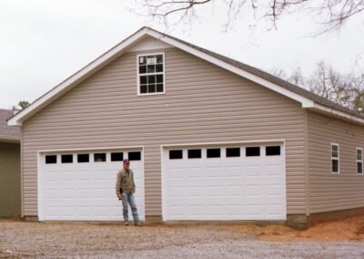 Multi-door garage built by MasterCraft Construction