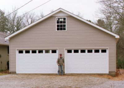 Multi-door garage built by MasterCraft Construction