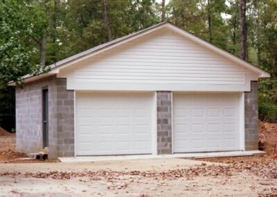 Multi-door garage built by MasterCraft Construction